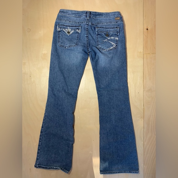 Silver Womens Pioneer Bootcut Jeans Size 12/ 30 Medium Wash Flap Pockets - Picture 10 of 11